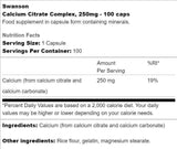Kompleks kalcijevog citrata 250 mg - 100 kapsula