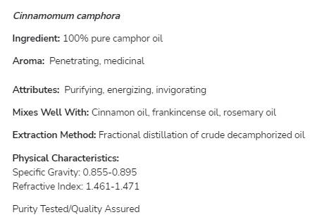 Kamforovo ulje | 100% čisti Cinnamomum Camphora - 30 ml