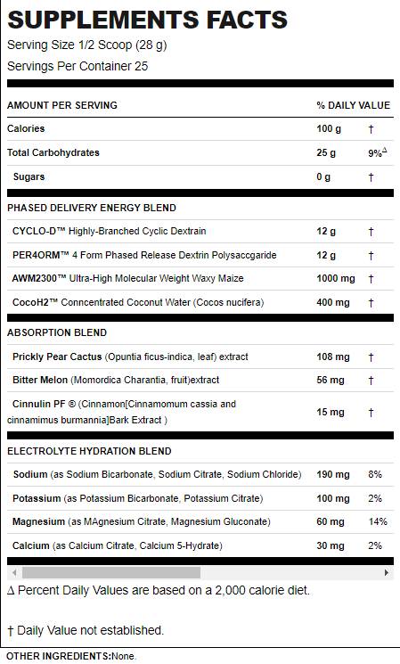 Carbion+ | Napitak za hidrataciju elektrolita s cikličkim dekstrinom - 725 grama