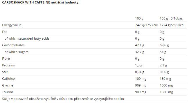 Carbosnack s kofeinom u tubi 12 x 55 grama