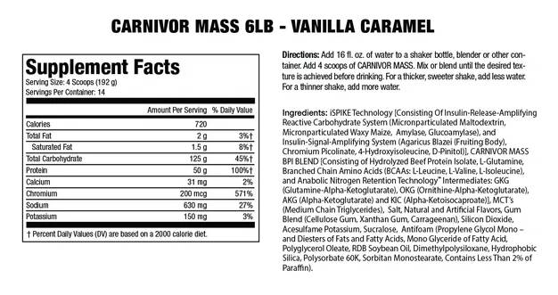 Carnivor Mass/Beef Gainer - 4540 grama