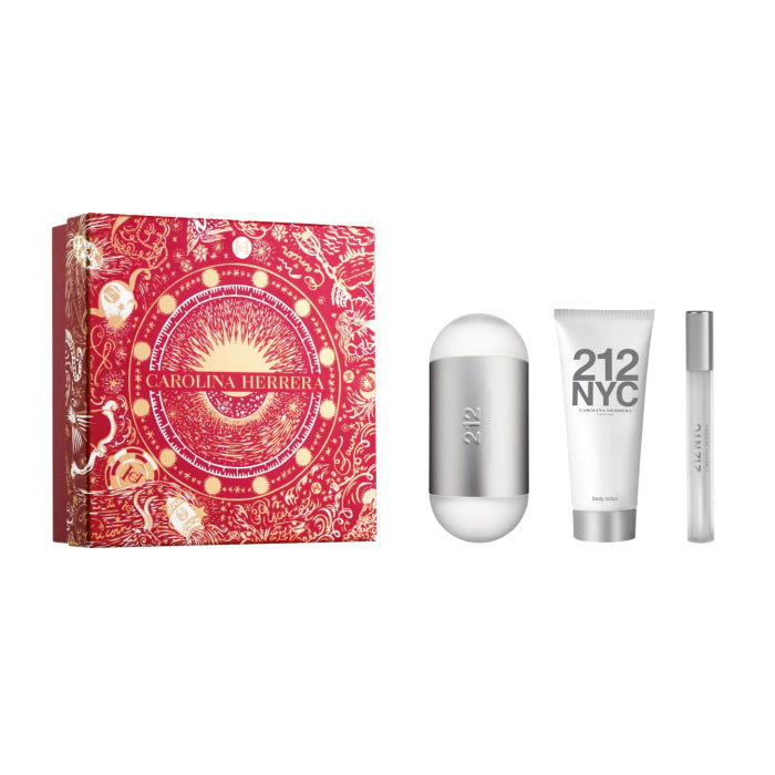 <tc>CAROLINA HERRERA</tc> 212 Nyc Eau De Toilette sprej 100ml set od 3 komada Božić 2023