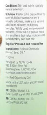 Ricinusovo ulje | 100% certificirano organsko - 237 ml