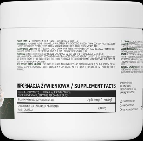 Chlorella u prahu 250 grama