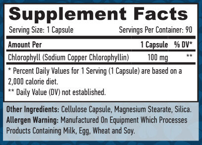 Klorofil 100 mg. 90 Vkaps
