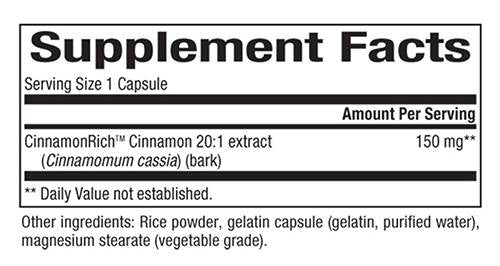 Ekstrakt cimeta 150 mg 60 kapsula