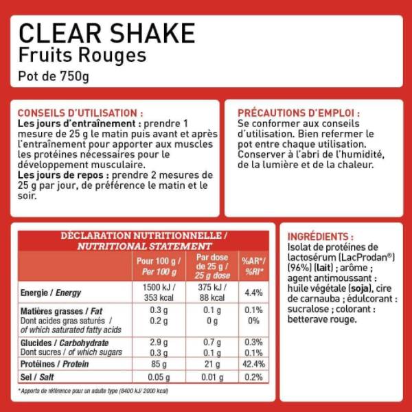 Clear Shake | Izolat proteina sirutke voda - 750 grama