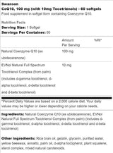 CoQ10 100 mg | Sa 10 mg tokotrienola 60 gel kapsula