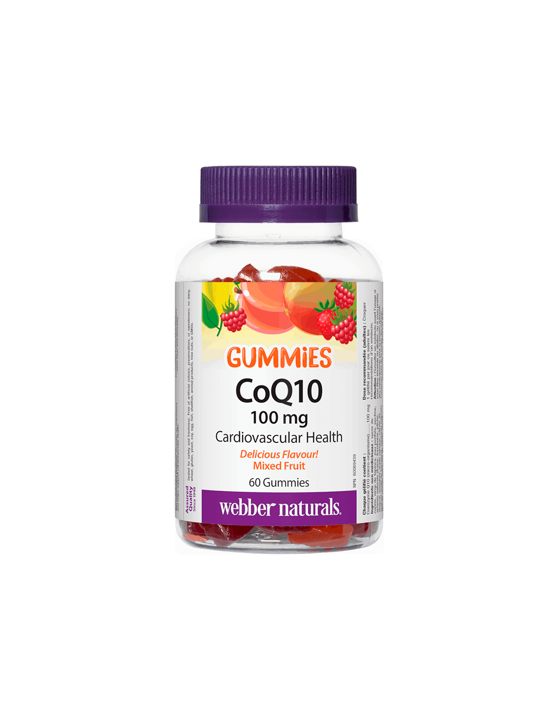 CoQ10 gumeni bomboni/Koenzim Q10 100 mg, 60 žele tableta <tc>Webber Naturals</tc>