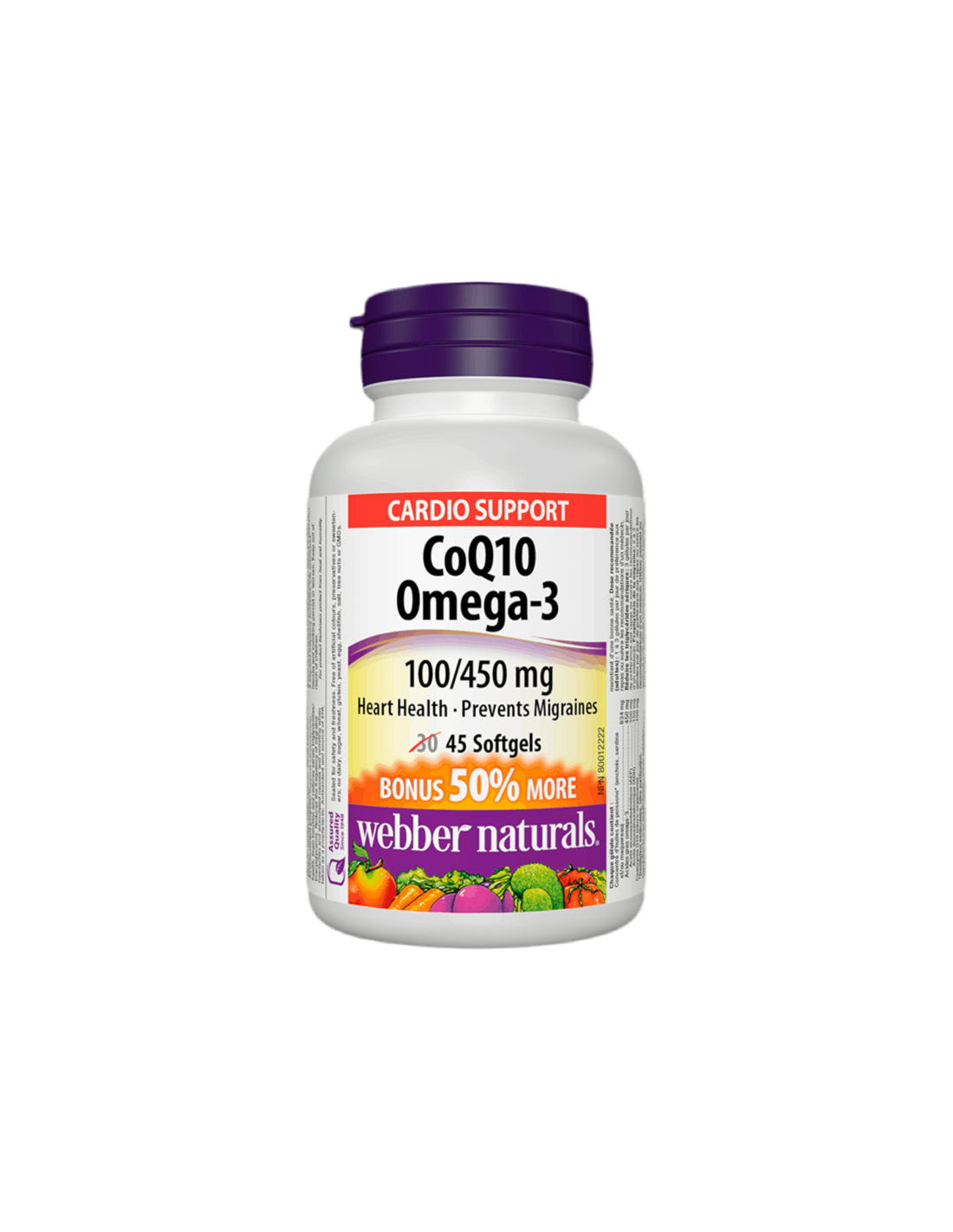 Koenzim Q10 & Omega-3/ Koenzim Q10 100 mg + Omega-3 450 mg x 45 mekih kapsula