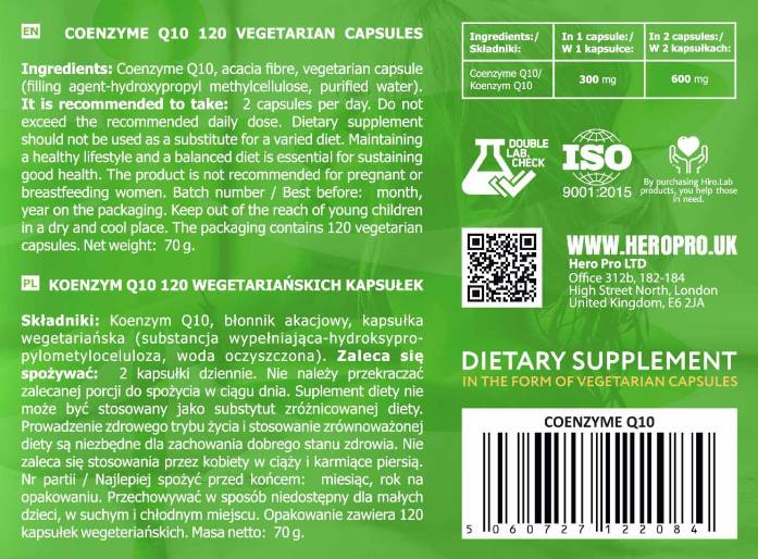 Čisti koenzim Q10 | CoQ10 600 mg - 120 kapsula