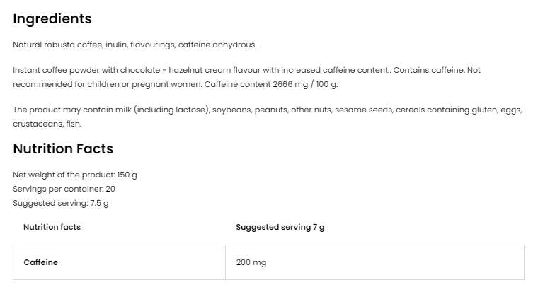 Ekstremna kava | Prirodna Robusta ~ Aromatizirana instant kava 150 grama