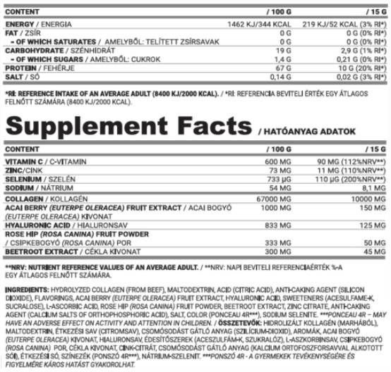 Nebo kolagena | dodan cink, vitamin C i hijaluronska kiselina - 15 grama