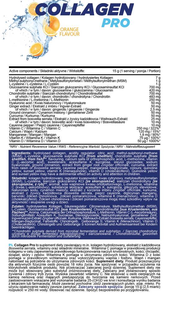 Kolagen Pro u prahu | sa glukozaminom, kondroitinom, hijaluronom, bosvelijom - 400 grama