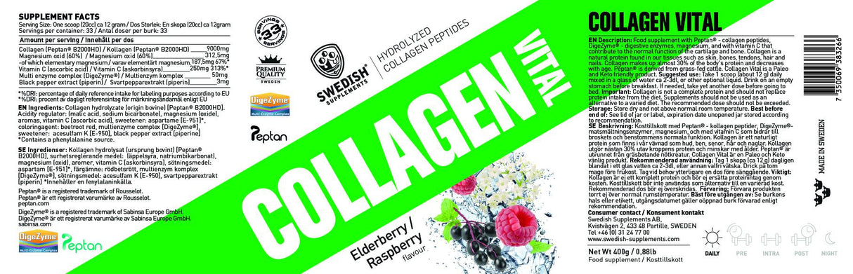 Kolagen vitalni/hidrolizirani peptidi - 400 grama