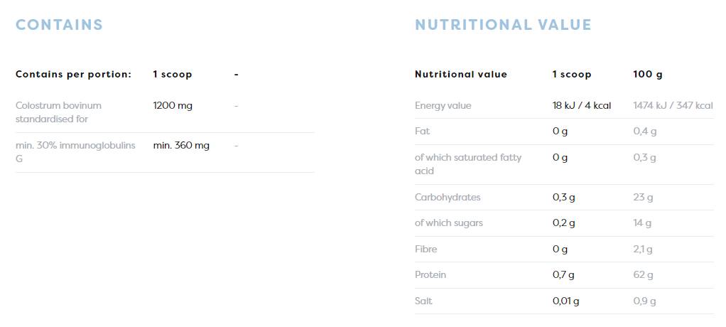 Kolostrum u prahu 1200 mg - 100 grama