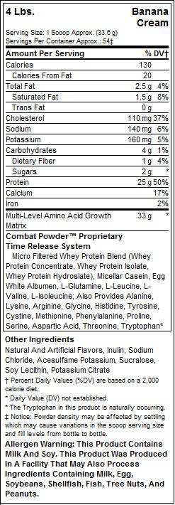 Combat Protein Powder - 1818 grama