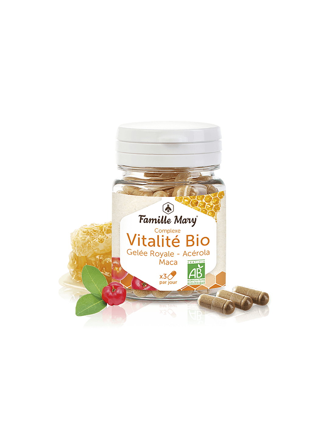 Vitalnost i energija - Bio vital kompleks s macom, matičnom mliječi i acerolom - Complexe vitalite Bio, 60 kapsula