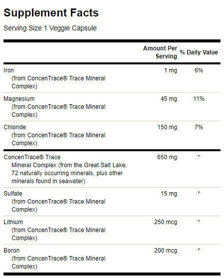 ConcenTrace Trace Mineral Complex - 60 kapsula