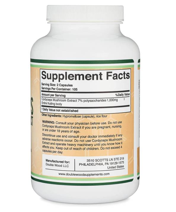Ekstrakt gljive Cordyceps 1000 mg - 210 kapsula