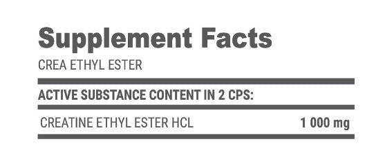 Crea Ethyl Ester HCL - 250 kapsula