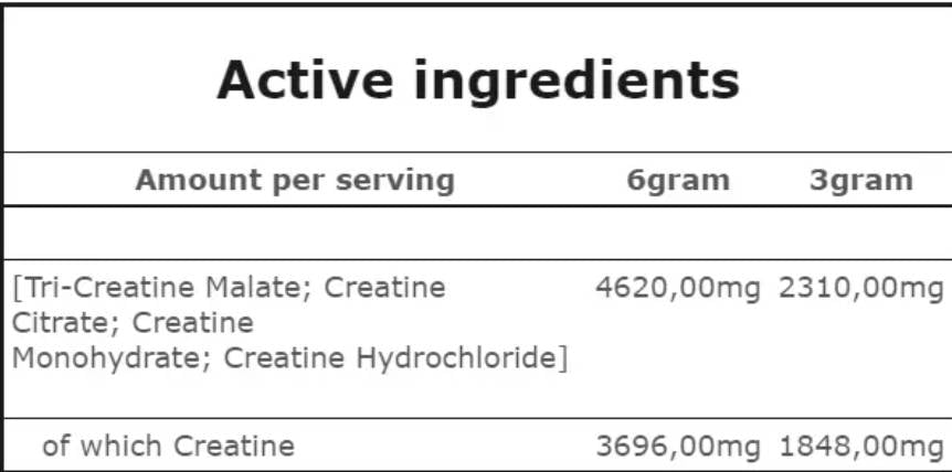 Crea Xtreme puder | Creatine Matrix - 180 grama