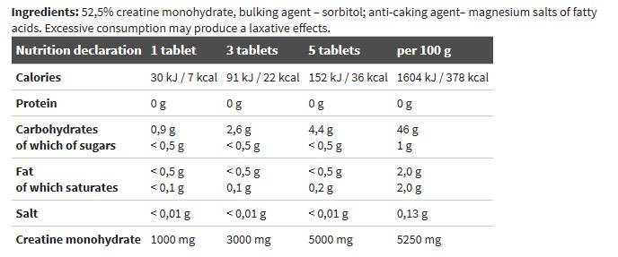 Creatine 1000/Creapure - 300 tableta