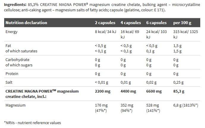 Creatine Magna Power - 120 kapsula