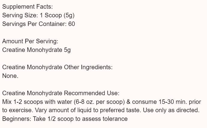 Kreatin monohidrat - 300 grama