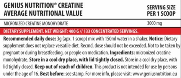Kreatin monohidrat - 400 grama