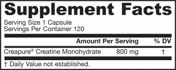 Kreatin monohidrat 800 mg 120 kapsula