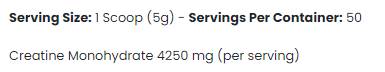 Kreatin monohidrat | Mikronizirani okus - 250 grama