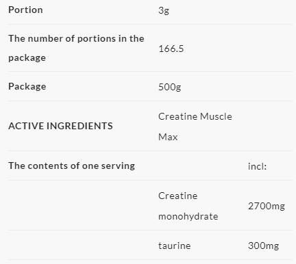 Creatine Muscle Max - 500 grama