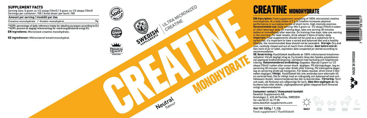 Kreatin monohidrat / ekstra mikronizirani - 250 grama