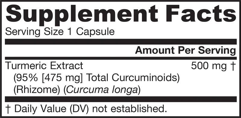 Kurkumin 95 500 mg | 95% kurkuminoida ekstrakta kurkume - 120 kapsula