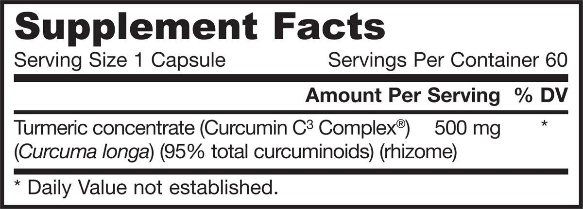 Kurkumin 95 500 mg | 95% kurkuminoida ekstrakta kurkume - 60 kapsula