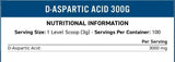 D-asparaginska kiselina u prahu 3000 mg - 300 grama