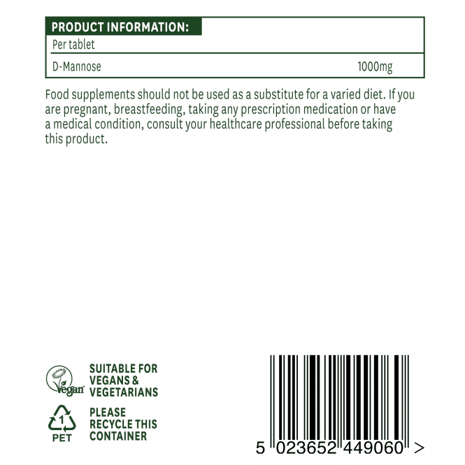 D-manoza (D-Mannose) 1000 mg 60 tableta NaturesAid