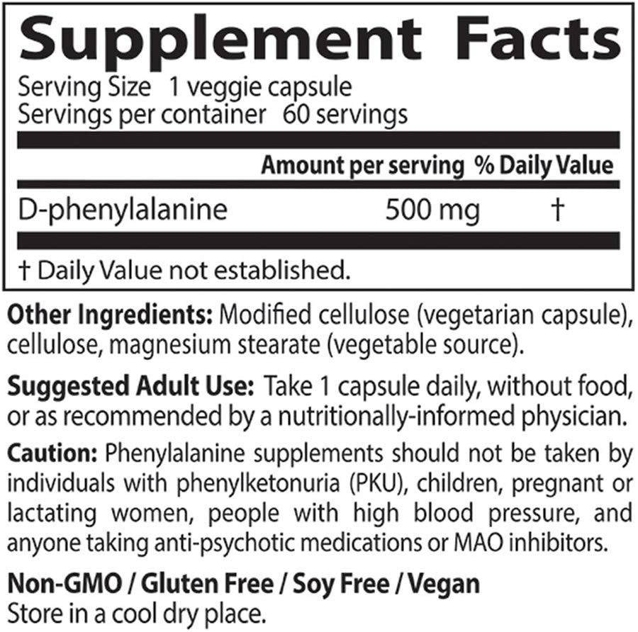 D-fenilalanin 500 mg - 60 kapsula