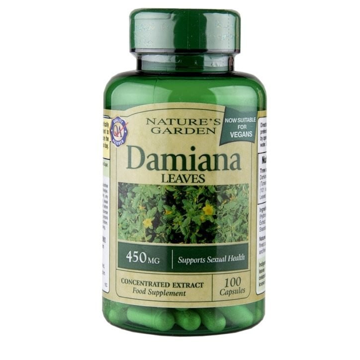 Damiana (koncentrirani ekstrakt lista) 450 mg 100 kapsula NIZOZEMSKA & BARRETT