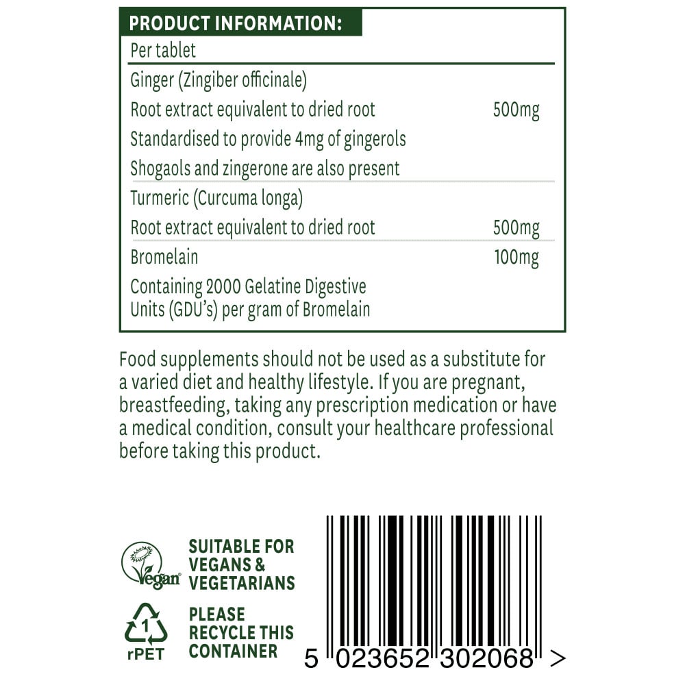 Đumbir, kurkuma & Bromelain 60 tableta NaturesAid