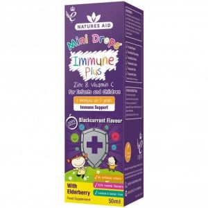 Formula za imunitet sa bazgom kapi za djecu (Mini Drops Immune Plus) 50ml NaturesAid