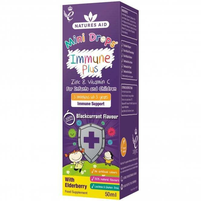 Formula za imunitet sa bazgom kapi za djecu (Mini Drops Immune Plus) 50ml NaturesAid