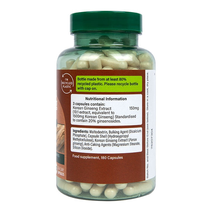 Korejski ginseng 500 mg 180 kapsula NIZOZEMSKA & BARRETT