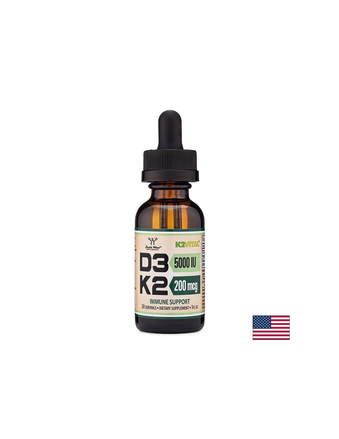 Njega kostiju - Vitamin D3 5000 IU + K2 200 µg, kapi, 29,6 ml