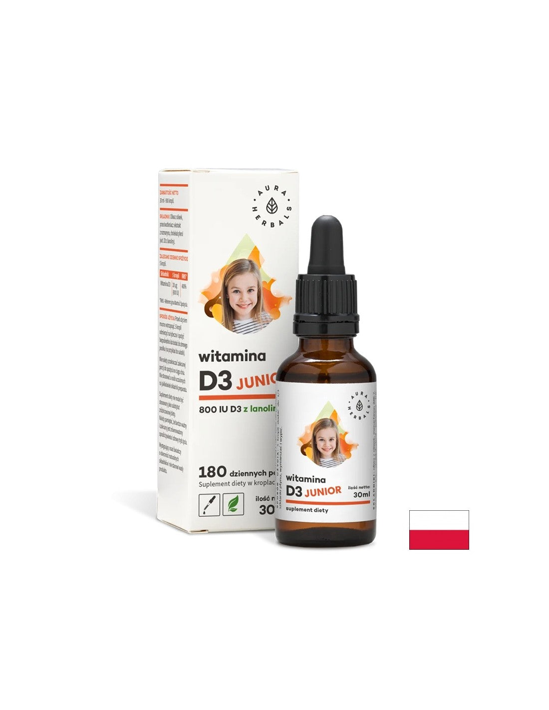 Imunološki i koštani sustav - Vitamin D3 (800 IU) - za djecu i odrasle, kapi od 30 ml <tc>Aura Herbals</tc>