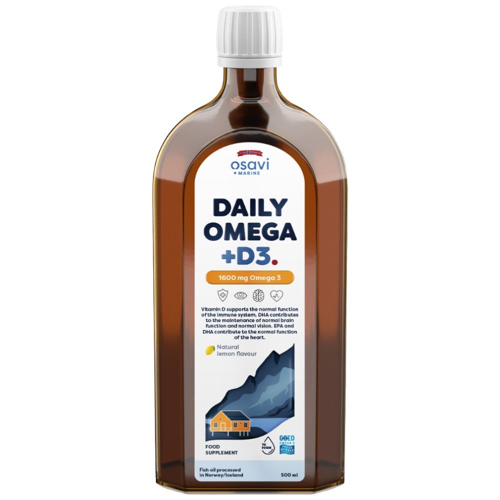 Dnevna Omega + D3 tekućina | Prirodni okus limuna - 500 ml