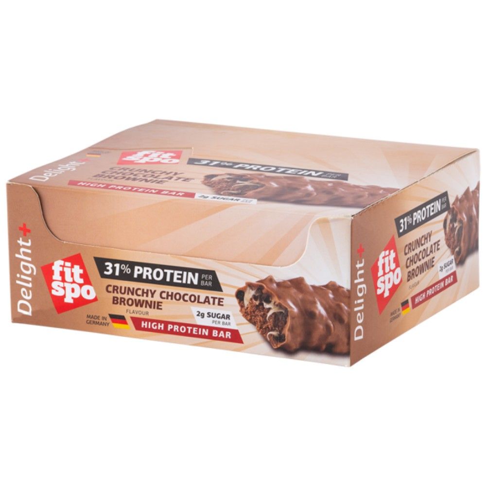 Delight+ Crunchy Protein Bar Chocolate Brownie - 12 x 60 grama