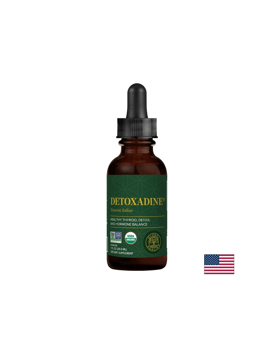 Detoxadine® Nascent Iodine - Detoxadine® certificirani organski atomski jod, 29,6 ml Globalno liječenje