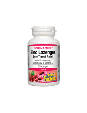 Echinamide® Zinc Lozenges | Sore Throat Relief - 60 Chewables - Nutra Best Europe